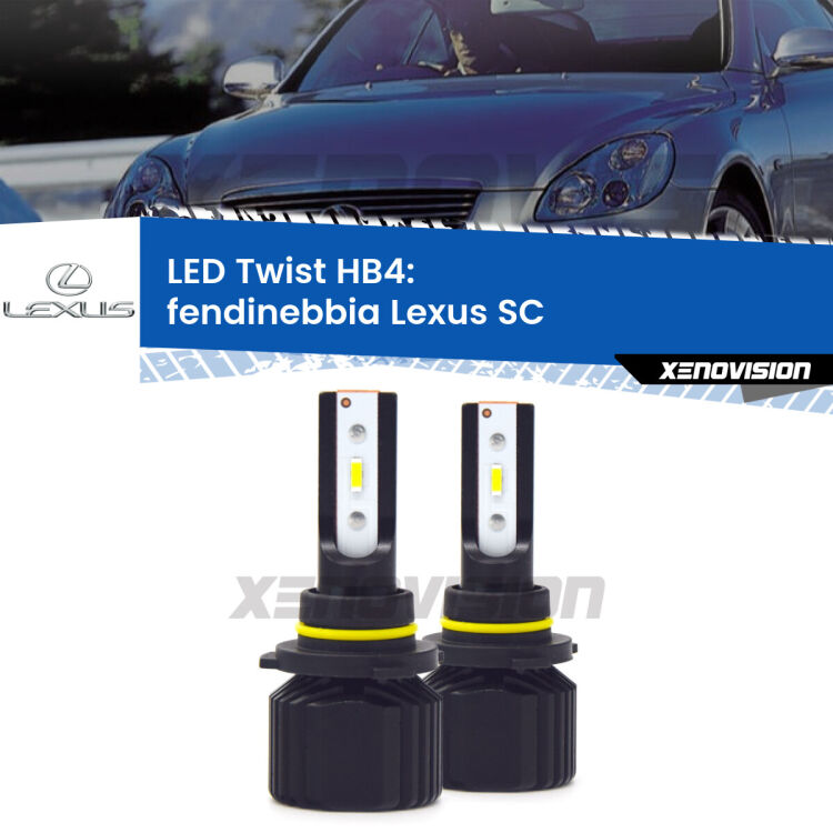 <strong>Kit fendinebbia LED</strong> HB4 per <strong>Lexus SC</strong>  2001 - 2010. Compatte, impermeabili, senza ventola: praticamente indistruttibili. Top Quality.