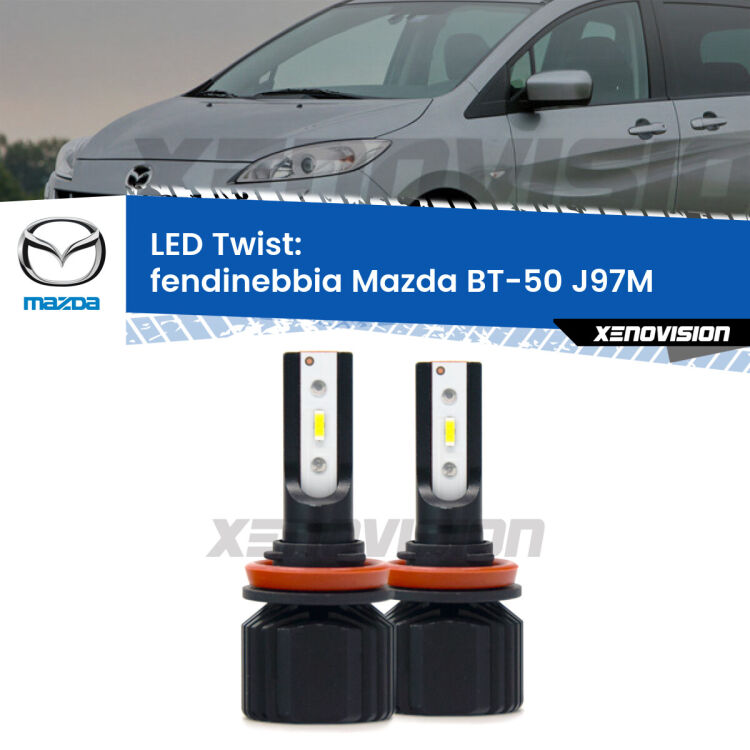 <strong>Kit fendinebbia LED</strong> per <strong>Mazda BT-50</strong> J97M 2006 - 2010. Compatte, impermeabili, senza ventola: praticamente indistruttibili. Top Quality.