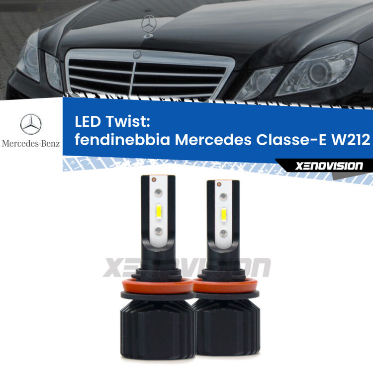 <strong>Kit fendinebbia LED</strong> per <strong>Mercedes Classe-E</strong> W212 2009 - 2016. Compatte, impermeabili, senza ventola: praticamente indistruttibili. Top Quality.