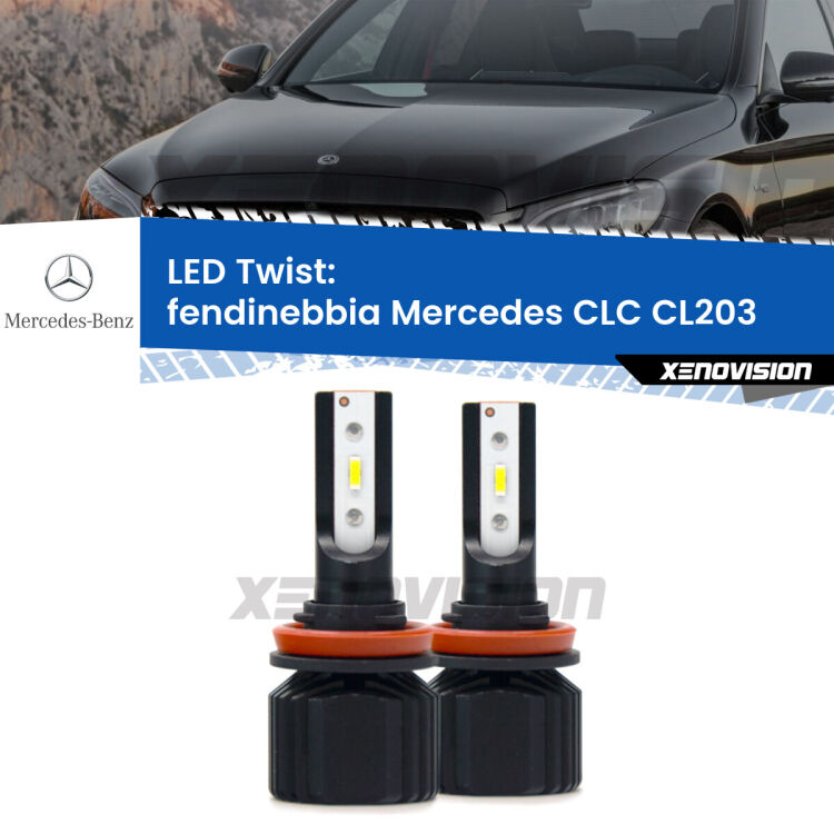 <strong>Kit fendinebbia LED</strong> per <strong>Mercedes CLC</strong> CL203 2008 - 2011. Compatte, impermeabili, senza ventola: praticamente indistruttibili. Top Quality.