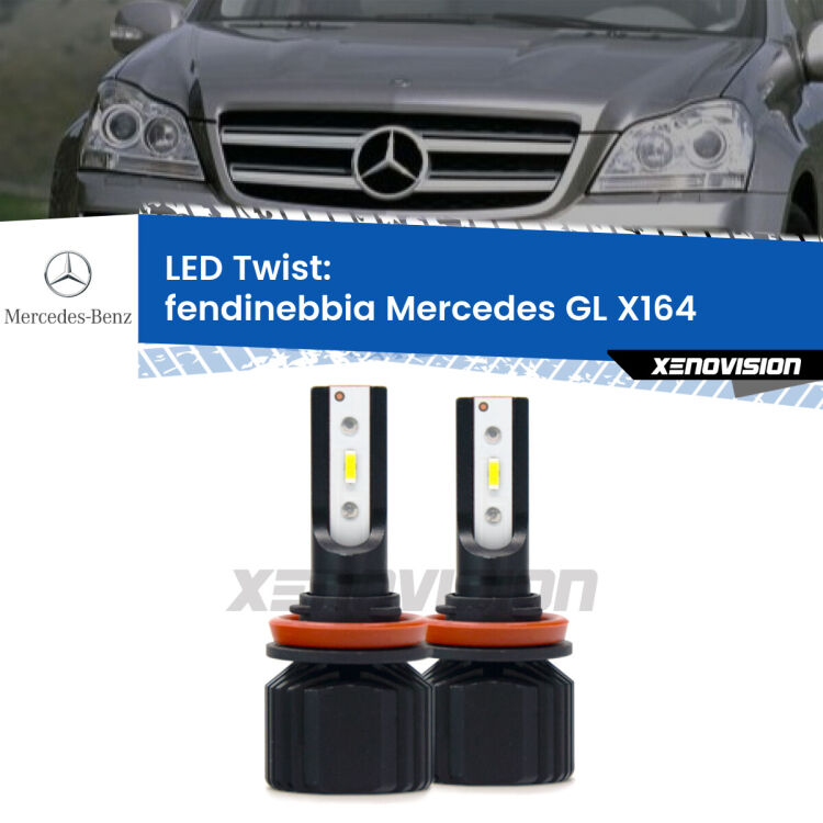 <strong>Kit fendinebbia LED</strong> per <strong>Mercedes GL</strong> X164 2006 - 2012. Compatte, impermeabili, senza ventola: praticamente indistruttibili. Top Quality.