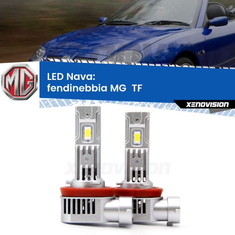 <strong>Fendinebbia LED no-spie per MG  TF</strong>  2002 - 2009. Coppia lampade <strong>H11</strong>/H9/H8/H16(JP) modello Nava canbus, raffreddate a ventola.