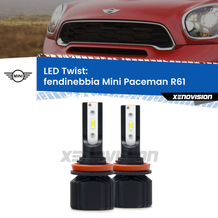 <strong>Kit fendinebbia LED</strong> per <strong>Mini Paceman</strong> R61 2012 - 2016. Compatte, impermeabili, senza ventola: praticamente indistruttibili. Top Quality.