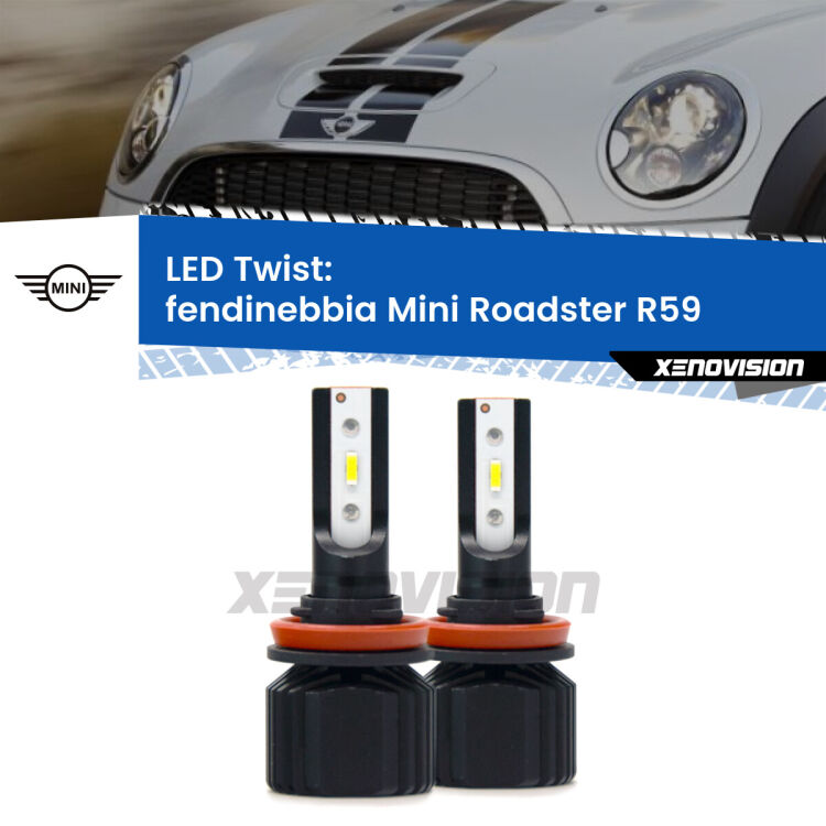 <strong>Kit fendinebbia LED</strong> per <strong>Mini Roadster</strong> R59 2012 - 2015. Compatte, impermeabili, senza ventola: praticamente indistruttibili. Top Quality.