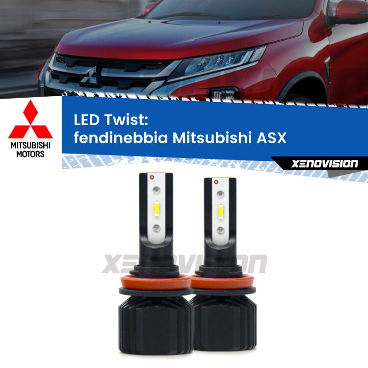 <strong>Kit fendinebbia LED</strong> per <strong>Mitsubishi ASX</strong>  2010 - 2015. Compatte, impermeabili, senza ventola: praticamente indistruttibili. Top Quality.