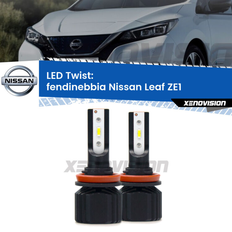 <strong>Kit fendinebbia LED</strong> per <strong>Nissan Leaf</strong> ZE1 2017 in poi. Compatte, impermeabili, senza ventola: praticamente indistruttibili. Top Quality.