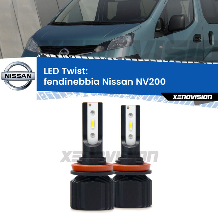 <strong>Kit fendinebbia LED</strong> per <strong>Nissan NV200</strong>  2010 - 2019. Compatte, impermeabili, senza ventola: praticamente indistruttibili. Top Quality.