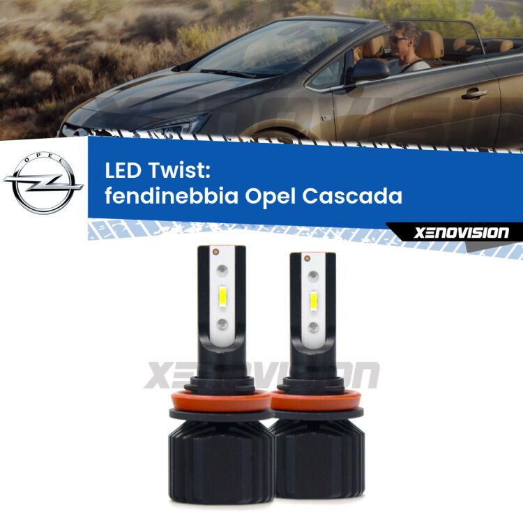 <strong>Kit fendinebbia LED</strong> per <strong>Opel Cascada</strong>  2013 - 2019. Compatte, impermeabili, senza ventola: praticamente indistruttibili. Top Quality.