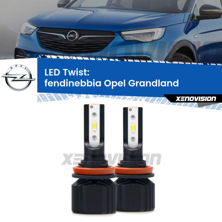 <strong>Kit fendinebbia LED</strong> per <strong>Opel Grandland</strong>  2017 in poi. Compatte, impermeabili, senza ventola: praticamente indistruttibili. Top Quality.