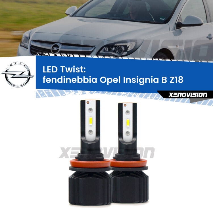 <strong>Kit fendinebbia LED</strong> per <strong>Opel Insignia B</strong> Z18 2017 in poi. Compatte, impermeabili, senza ventola: praticamente indistruttibili. Top Quality.