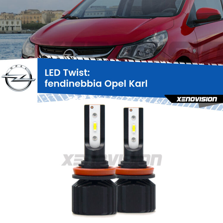 <strong>Kit fendinebbia LED</strong> per <strong>Opel Karl</strong>  2015 - 2018. Compatte, impermeabili, senza ventola: praticamente indistruttibili. Top Quality.