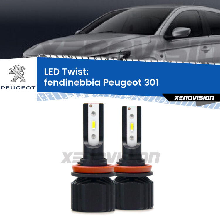 <strong>Kit fendinebbia LED</strong> per <strong>Peugeot 301</strong>  2012 - 2017. Compatte, impermeabili, senza ventola: praticamente indistruttibili. Top Quality.