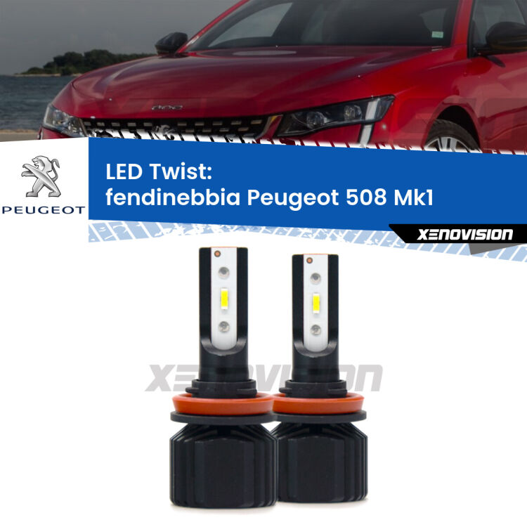 <strong>Kit fendinebbia LED</strong> per <strong>Peugeot 508</strong> Mk1 2010 - 2014. Compatte, impermeabili, senza ventola: praticamente indistruttibili. Top Quality.