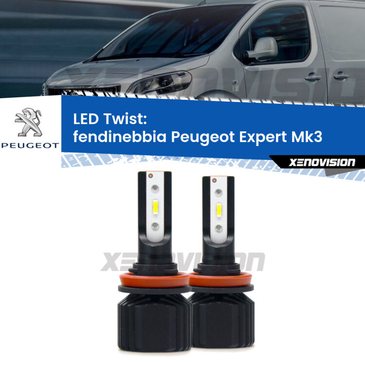 <strong>Kit fendinebbia LED</strong> per <strong>Peugeot Expert</strong> Mk3 2016 in poi. Compatte, impermeabili, senza ventola: praticamente indistruttibili. Top Quality.