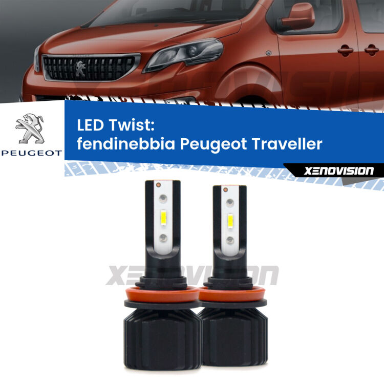 <strong>Kit fendinebbia LED</strong> per <strong>Peugeot Traveller</strong>  2016 in poi. Compatte, impermeabili, senza ventola: praticamente indistruttibili. Top Quality.