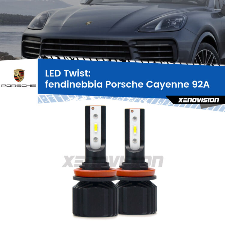 <strong>Kit fendinebbia LED</strong> per <strong>Porsche Cayenne</strong> 92A 2010 in poi. Compatte, impermeabili, senza ventola: praticamente indistruttibili. Top Quality.