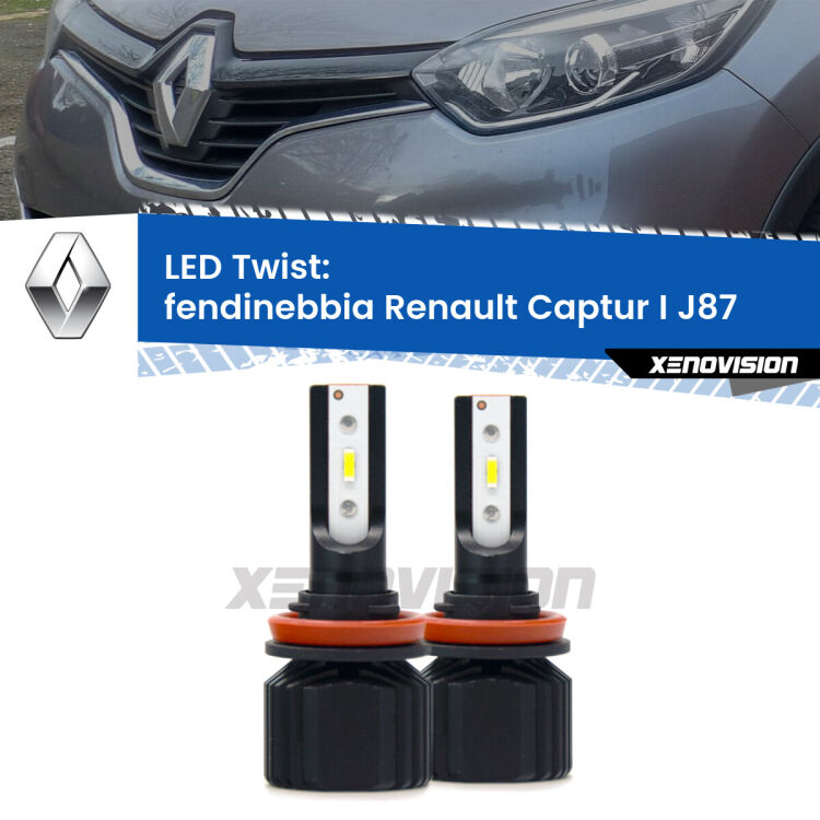 <strong>Kit fendinebbia LED</strong> per <strong>Renault Captur I</strong> J87 con luci svolta. Compatte, impermeabili, senza ventola: praticamente indistruttibili. Top Quality.