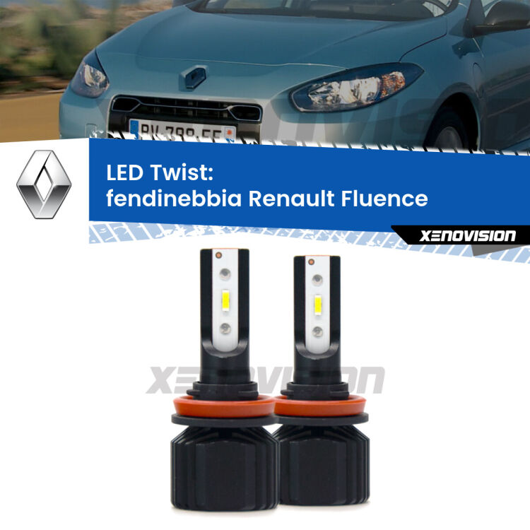 <strong>Kit fendinebbia LED</strong> per <strong>Renault Fluence</strong>  2010 - 2012. Compatte, impermeabili, senza ventola: praticamente indistruttibili. Top Quality.