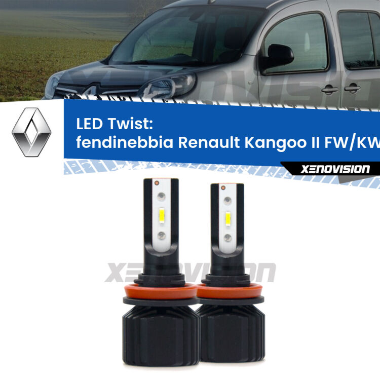 <strong>Kit fendinebbia LED</strong> per <strong>Renault Kangoo II</strong> FW/KW 2008 - 2012. Compatte, impermeabili, senza ventola: praticamente indistruttibili. Top Quality.