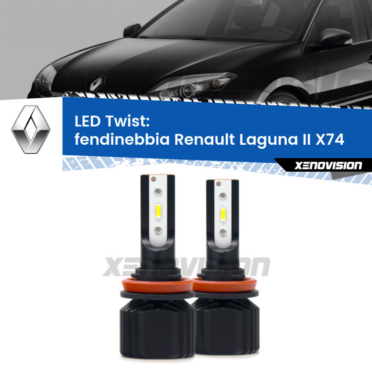 <strong>Kit fendinebbia LED</strong> per <strong>Renault Laguna II</strong> X74 2000 - 2006. Compatte, impermeabili, senza ventola: praticamente indistruttibili. Top Quality.