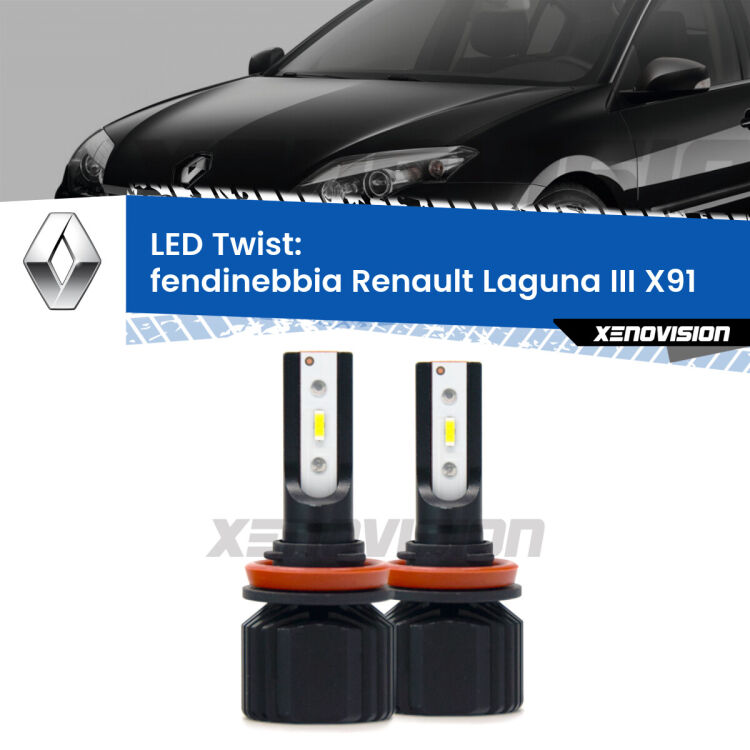 <strong>Kit fendinebbia LED</strong> per <strong>Renault Laguna III</strong> X91 2007 - 2015. Compatte, impermeabili, senza ventola: praticamente indistruttibili. Top Quality.