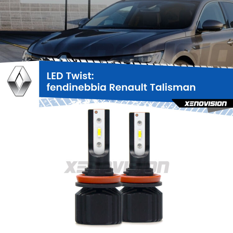 <strong>Kit fendinebbia LED</strong> per <strong>Renault Talisman</strong>  2015 - 2022. Compatte, impermeabili, senza ventola: praticamente indistruttibili. Top Quality.