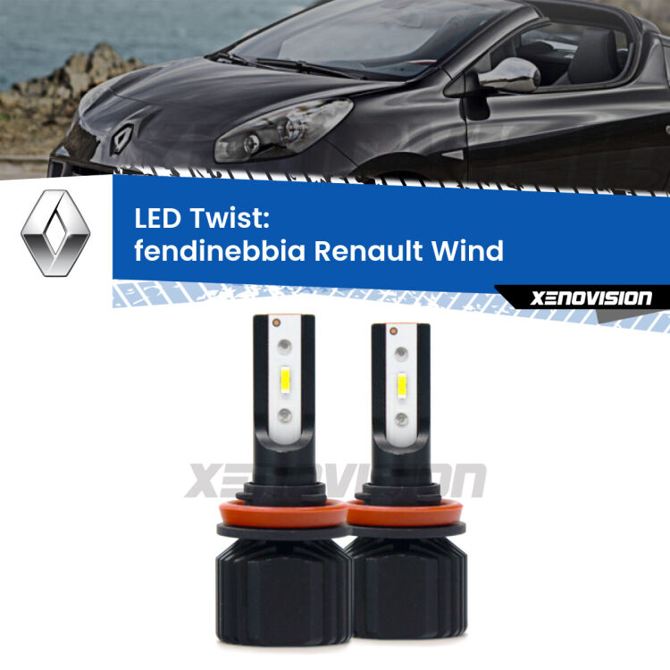 <strong>Kit fendinebbia LED</strong> per <strong>Renault Wind</strong>  2010 - 2013. Compatte, impermeabili, senza ventola: praticamente indistruttibili. Top Quality.