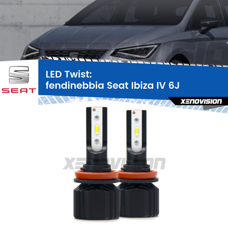 <strong>Kit fendinebbia LED</strong> per <strong>Seat Ibiza IV</strong> 6J 2013 - 2015. Compatte, impermeabili, senza ventola: praticamente indistruttibili. Top Quality.