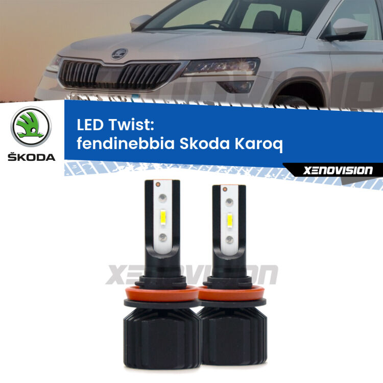 <strong>Kit fendinebbia LED</strong> per <strong>Skoda Karoq</strong>  2017 in poi. Compatte, impermeabili, senza ventola: praticamente indistruttibili. Top Quality.