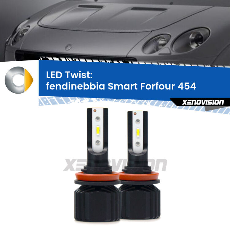 <strong>Kit fendinebbia LED</strong> per <strong>Smart Forfour</strong> 454 2004 - 2006. Compatte, impermeabili, senza ventola: praticamente indistruttibili. Top Quality.