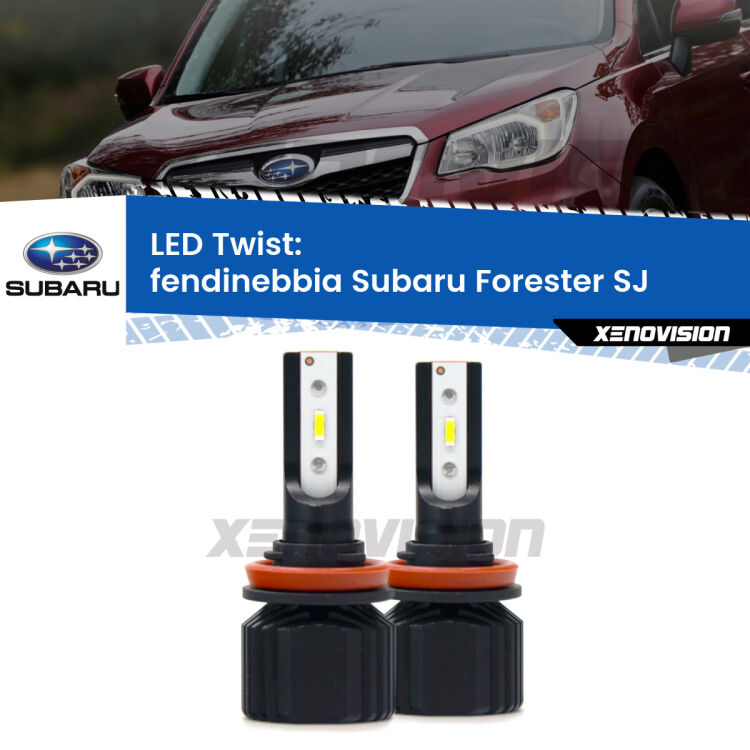 <strong>Kit fendinebbia LED</strong> per <strong>Subaru Forester</strong> SJ 2012 - 2017. Compatte, impermeabili, senza ventola: praticamente indistruttibili. Top Quality.