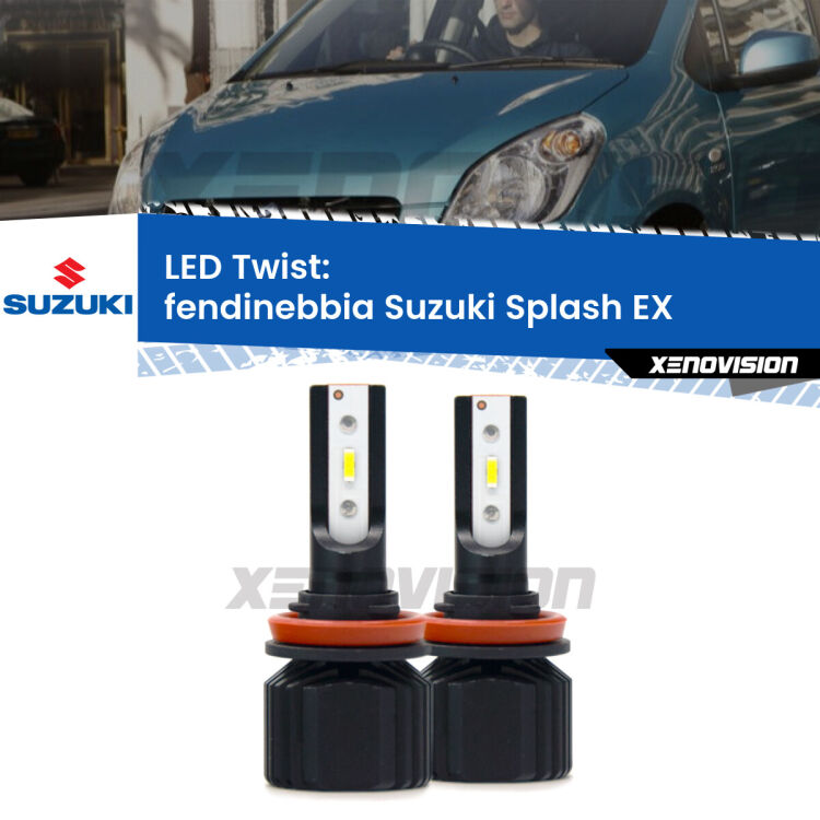 <strong>Kit fendinebbia LED</strong> per <strong>Suzuki Splash</strong> EX 2008 in poi. Compatte, impermeabili, senza ventola: praticamente indistruttibili. Top Quality.