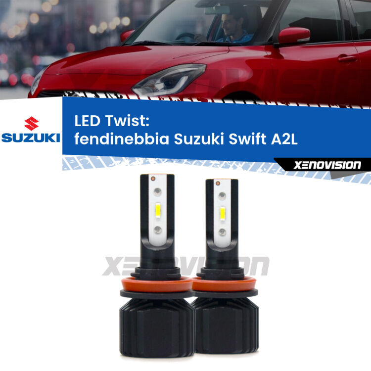 <strong>Kit fendinebbia LED</strong> per <strong>Suzuki Swift</strong> A2L 2017 in poi. Compatte, impermeabili, senza ventola: praticamente indistruttibili. Top Quality.