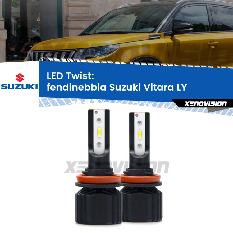 <strong>Kit fendinebbia LED</strong> per <strong>Suzuki Vitara</strong> LY 2015 in poi. Compatte, impermeabili, senza ventola: praticamente indistruttibili. Top Quality.