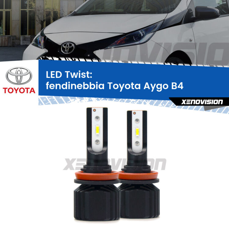 <strong>Kit fendinebbia LED</strong> per <strong>Toyota Aygo</strong> B4 2014 in poi. Compatte, impermeabili, senza ventola: praticamente indistruttibili. Top Quality.