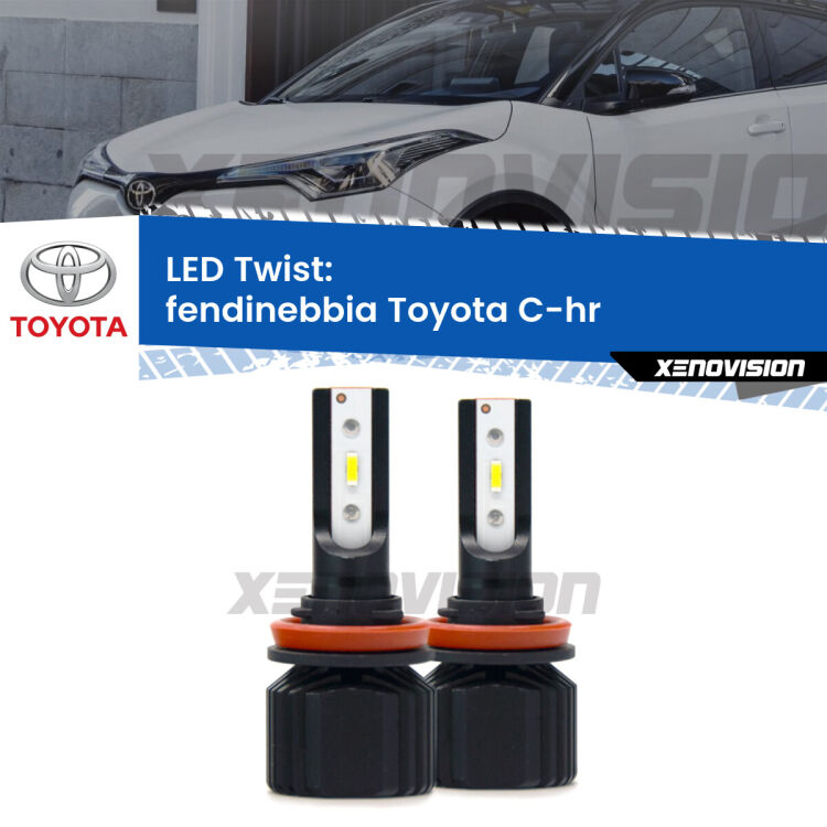 <strong>Kit fendinebbia LED</strong> per <strong>Toyota C-hr</strong>  2016 in poi. Compatte, impermeabili, senza ventola: praticamente indistruttibili. Top Quality.