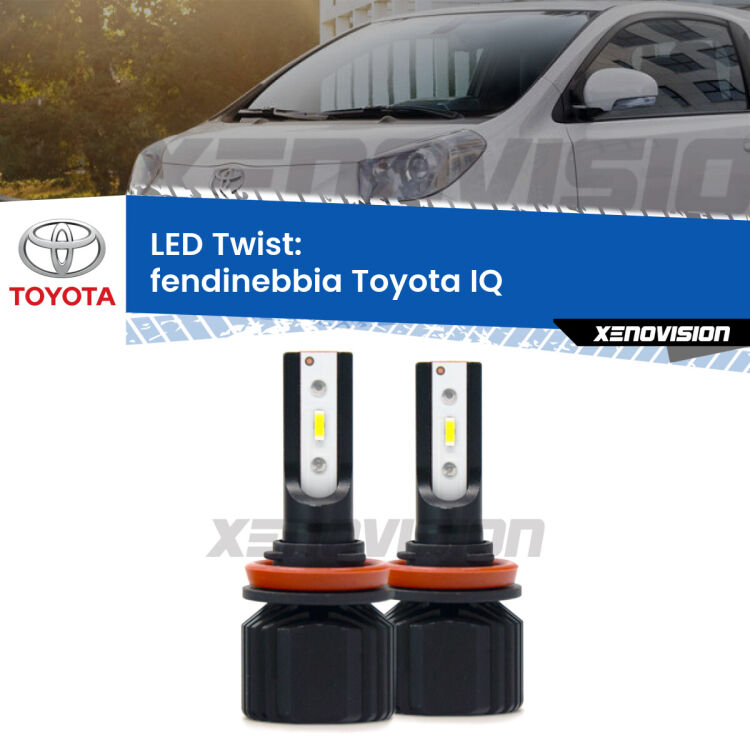 <strong>Kit fendinebbia LED</strong> per <strong>Toyota IQ</strong>  2009 - 2015. Compatte, impermeabili, senza ventola: praticamente indistruttibili. Top Quality.