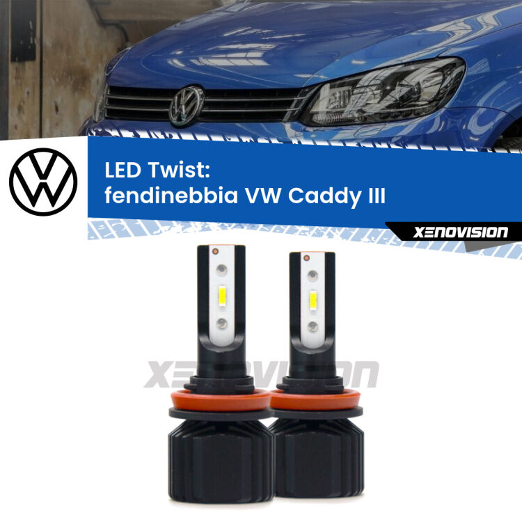 <strong>Kit fendinebbia LED</strong> per <strong>VW Caddy III</strong>  Versione 1. Compatte, impermeabili, senza ventola: praticamente indistruttibili. Top Quality.