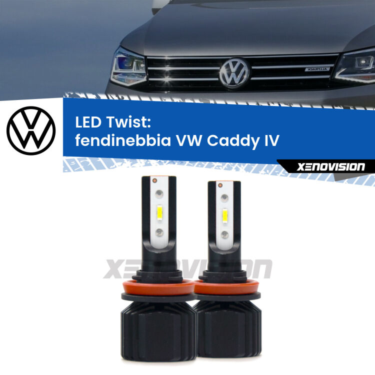 <strong>Kit fendinebbia LED</strong> per <strong>VW Caddy IV</strong>  2015 - 2017. Compatte, impermeabili, senza ventola: praticamente indistruttibili. Top Quality.