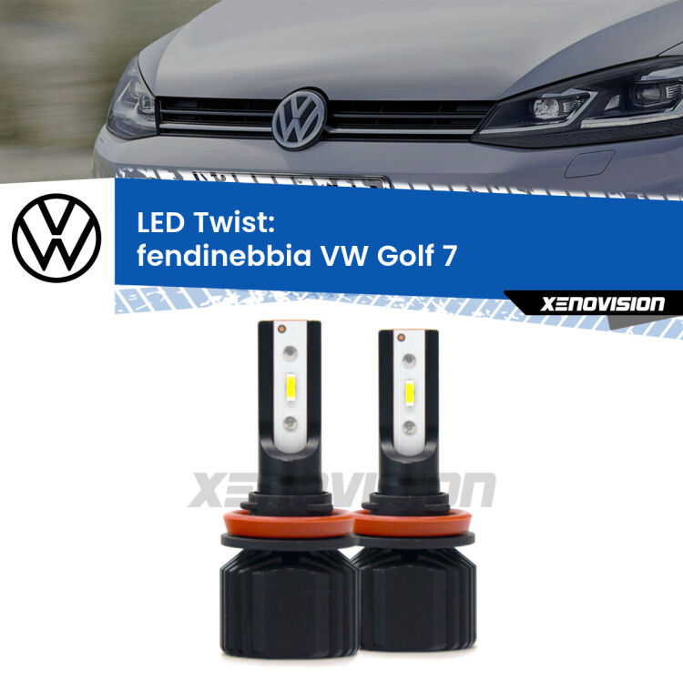 <strong>Kit fendinebbia LED</strong> per <strong>VW Golf 7</strong>  2012 - 2019. Compatte, impermeabili, senza ventola: praticamente indistruttibili. Top Quality.