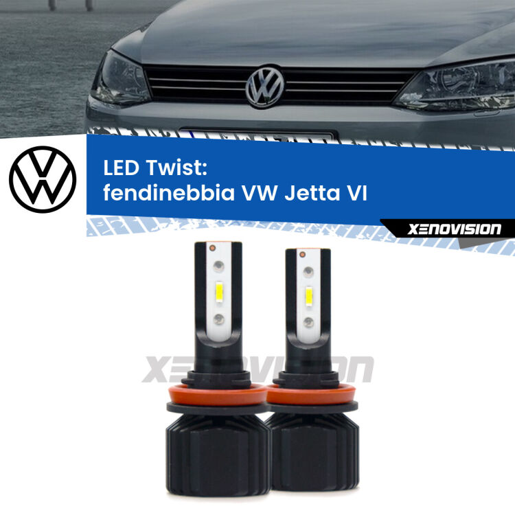 <strong>Kit fendinebbia LED</strong> per <strong>VW Jetta</strong> VI 2015 - 2017. Compatte, impermeabili, senza ventola: praticamente indistruttibili. Top Quality.