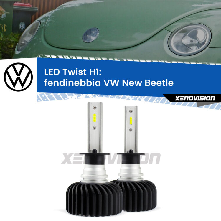 <strong>Kit fendinebbia LED</strong> H1 per <strong>VW New Beetle</strong>  1998 - 2005. Compatte, impermeabili, senza ventola: praticamente indistruttibili. Top Quality.