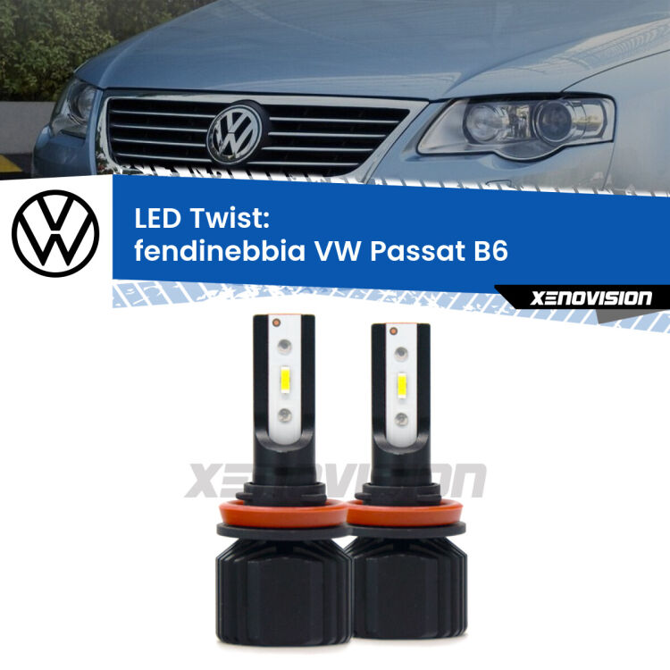 <strong>Kit fendinebbia LED</strong> per <strong>VW Passat</strong> B6 2005 - 2010. Compatte, impermeabili, senza ventola: praticamente indistruttibili. Top Quality.