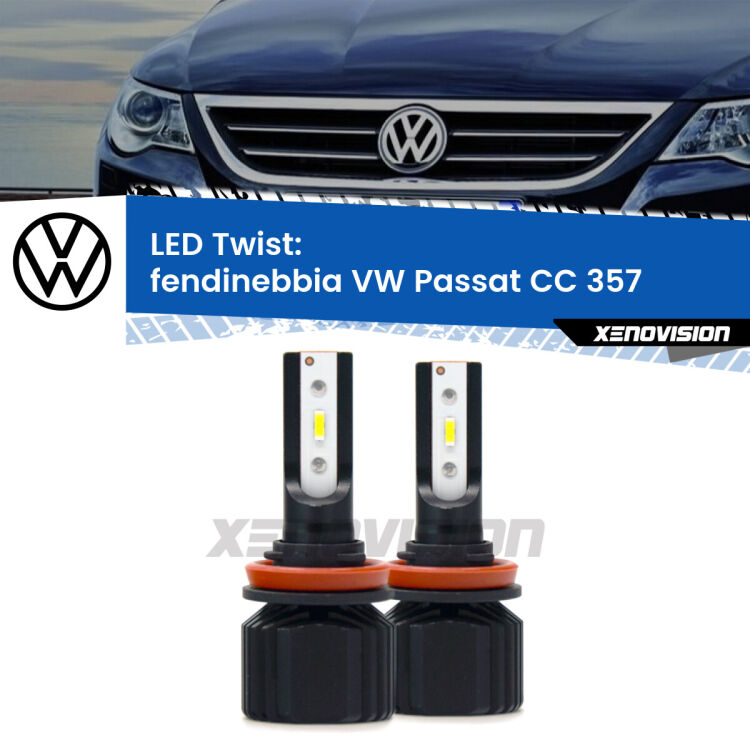 <strong>Kit fendinebbia LED</strong> per <strong>VW Passat CC</strong> 357 2008 - 2012. Compatte, impermeabili, senza ventola: praticamente indistruttibili. Top Quality.