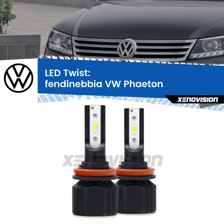 <strong>Kit fendinebbia LED</strong> per <strong>VW Phaeton</strong>  2002 - 2010. Compatte, impermeabili, senza ventola: praticamente indistruttibili. Top Quality.