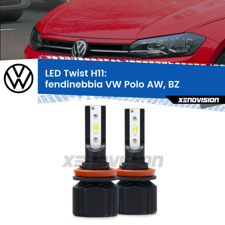 <strong>Kit fendinebbia LED</strong> per <strong>VW Polo</strong> AW, BZ 2017 in poi. Compatte, impermeabili, senza ventola: praticamente indistruttibili. Top Quality.