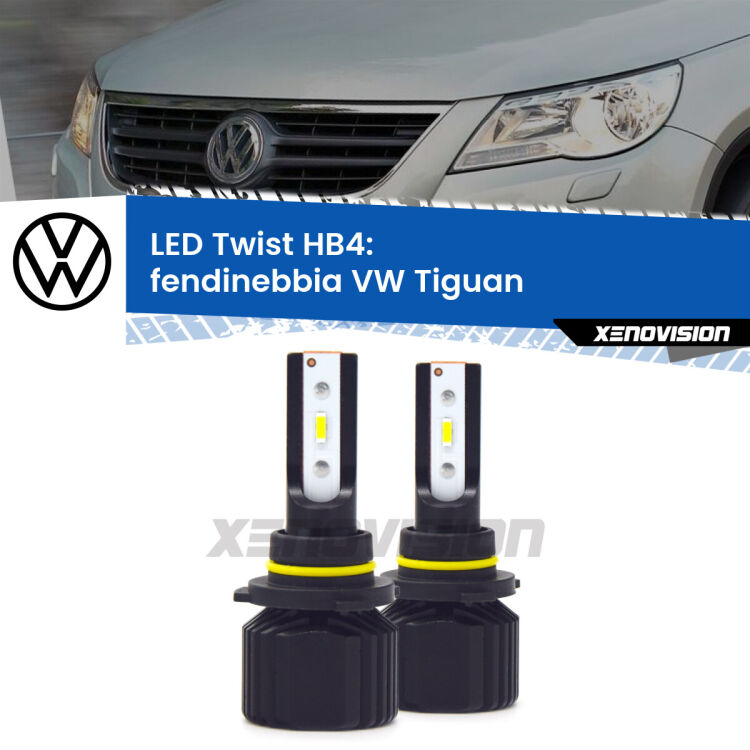 <strong>Kit fendinebbia LED</strong> HB4 per <strong>VW Tiguan</strong>  2007 - 2018. Compatte, impermeabili, senza ventola: praticamente indistruttibili. Top Quality.