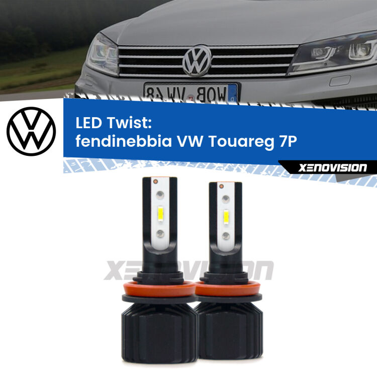 <strong>Kit fendinebbia LED</strong> per <strong>VW Touareg</strong> 7P 2015 - 2018. Compatte, impermeabili, senza ventola: praticamente indistruttibili. Top Quality.