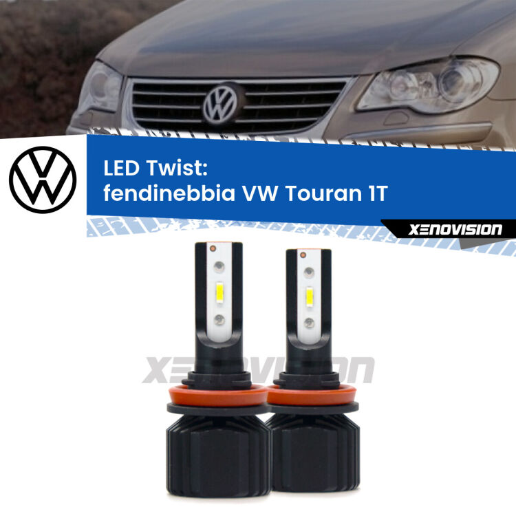 <strong>Kit fendinebbia LED</strong> per <strong>VW Touran</strong> 1T 2003 - 2005. Compatte, impermeabili, senza ventola: praticamente indistruttibili. Top Quality.