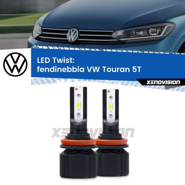 <strong>Kit fendinebbia LED</strong> per <strong>VW Touran</strong> 5T 2015 - 2019. Compatte, impermeabili, senza ventola: praticamente indistruttibili. Top Quality.